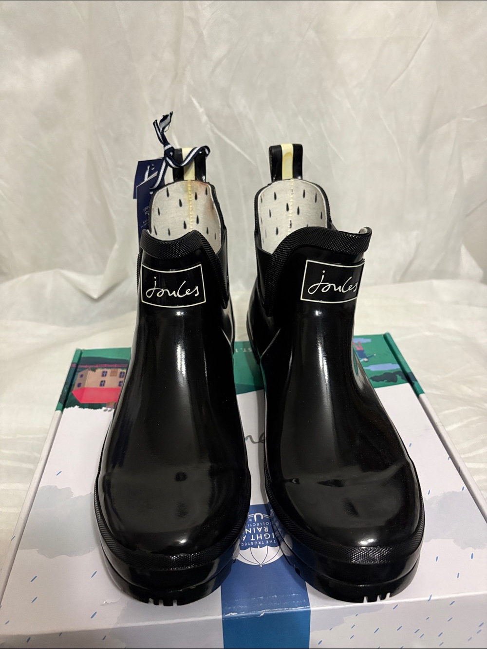 Joules Gloss Chelsea Rain Boots size US 10 NWT